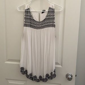 Women’s Plus Size Tank - White w/Black Accents